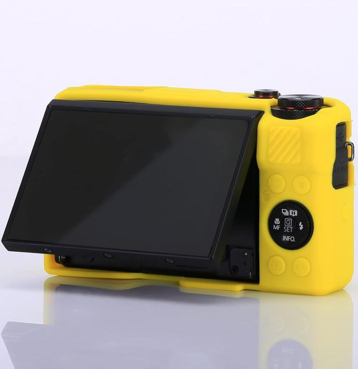 Захисний силіконовий чохол для фотоапаратів CANON G7X Mark III — жовтий