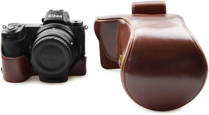 Захисний футляр — чохол для фотоапарата Nikon Z6, Z7, Z6 II, Z7 II з доступом до батарейного відсіку — кави