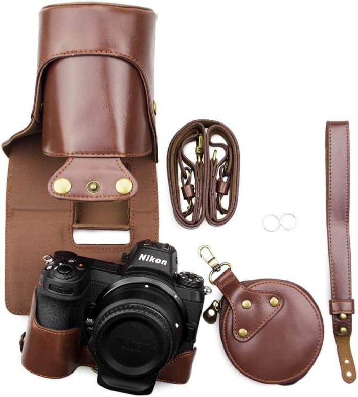 Захисний футляр — чохол для фотоапарата Nikon Z6, Z7, Z6 II, Z7 II з доступом до батарейного відсіку — кави