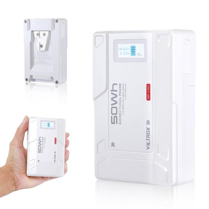 Акумулятор Viltrox Snowpeak BP-V50 V-Mount 50 Wh 3350 mAh 14.8 V (BV-50) (D-TAP) з TYPE-C