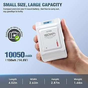 Акумулятор Viltrox Snowpeak BP-V150 V-Mount 150 Wh 10050 mAh 14.8 V (BV-150) (D-TAP) з TYPE-C