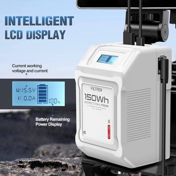 Акумулятор Viltrox Snowpeak BP-V150 V-Mount 150 Wh 10050 mAh 14.8 V (BV-150) (D-TAP) з TYPE-C