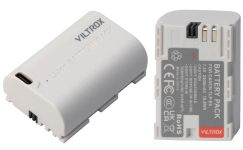 Акумулятор Viltrox TLP-E6 (аналог LP-E6, LP-E6N, LP-E6NH) для фотоапаратів CANON — з TYPE-C роз'ємом