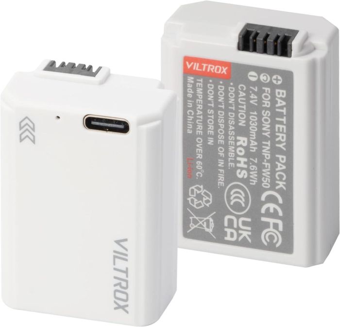 Аккумулятор Viltrox TNP-FW50 (аналог NP-FW50) для камер Sony с TYPE-C