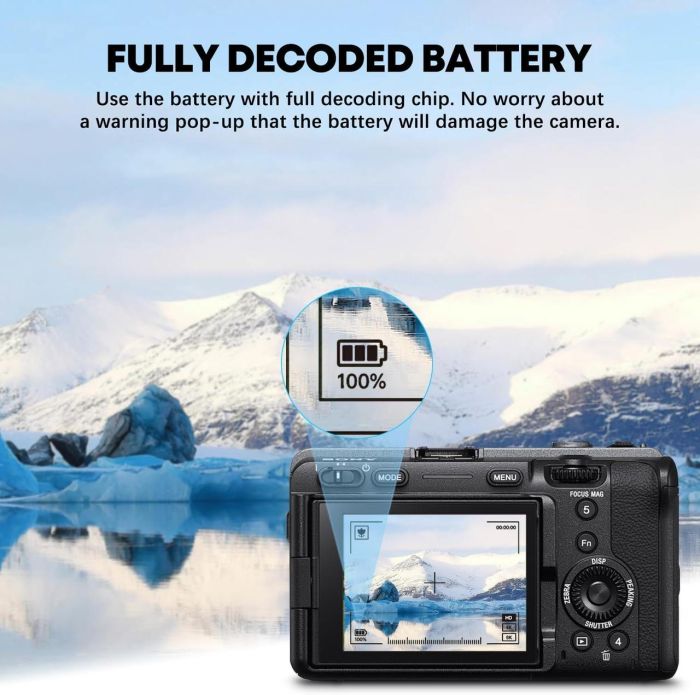 Аккумулятор Viltrox TNP-FZ100 (аналог NP-FZ100) для камер Sony с TYPE-C