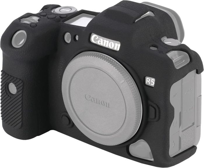 Захисний силіконовий чохол для фотоапаратів Canon EOS R6, R6 Mark II — чорний