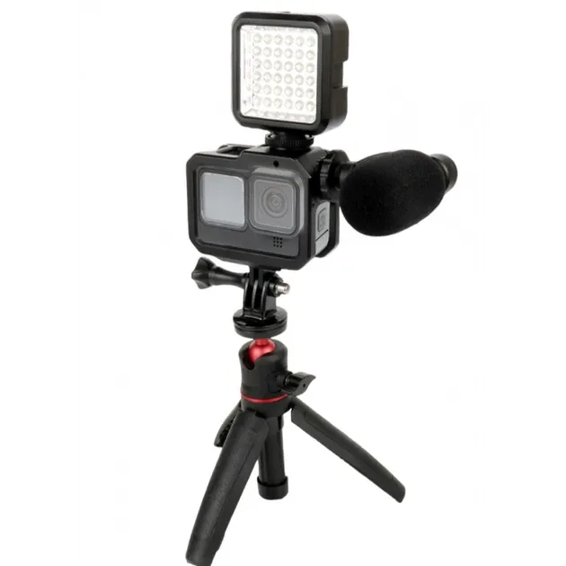 Алюмінієва рамка захисна для екшн камер GoPro Hero 9, 10, 11, 12, 13 + кріплення