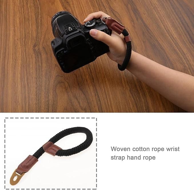 Стильний універсальний пензлевий ремінь (ремішок) — мотузка — для фотоапаратів — бежевий (тип B1)