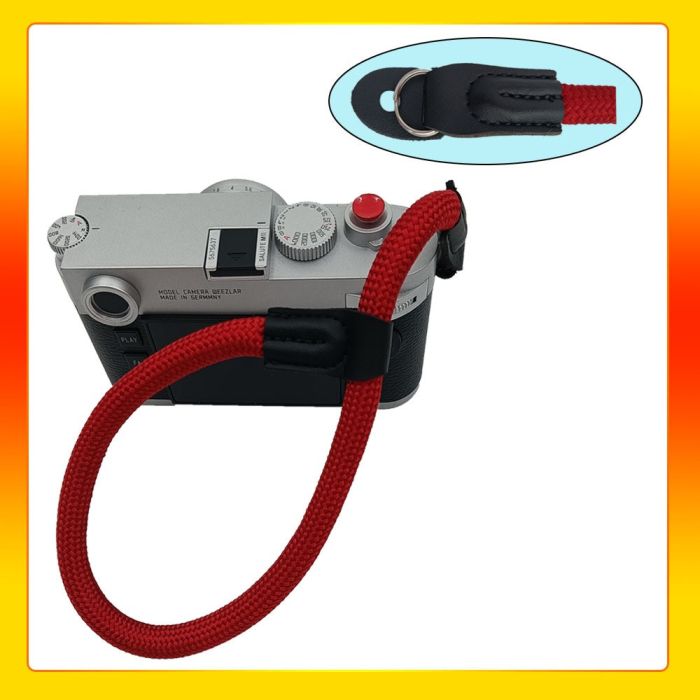 Стильний універсальний кистьовий ремінь (ремішок) — мотузка — для фотоапаратів — червоний (тип 12)