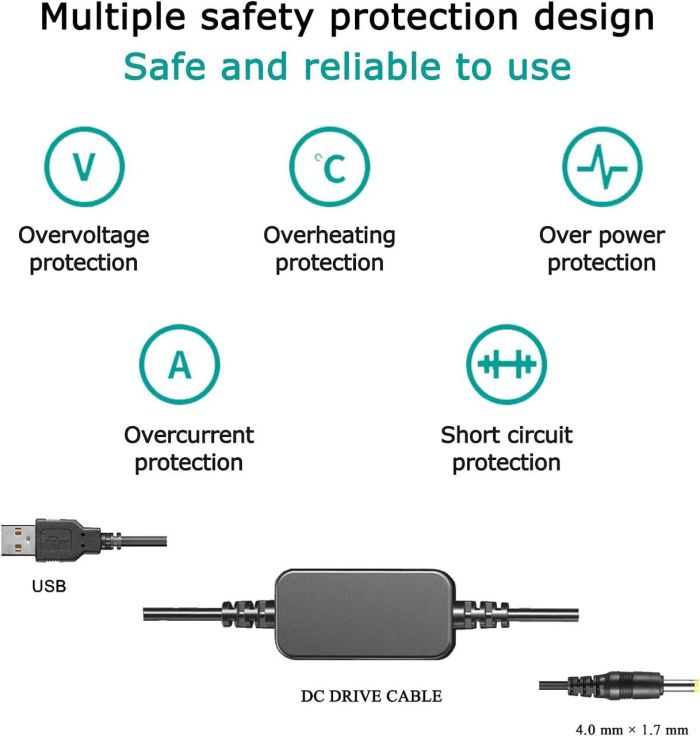 USB-адаптер живлення EP-5C для Nikon 1J1 1J2 1J3 1S1 1AW1 V3 Coolpix A Coolpix P1000 — замість АКБ EN-EL20