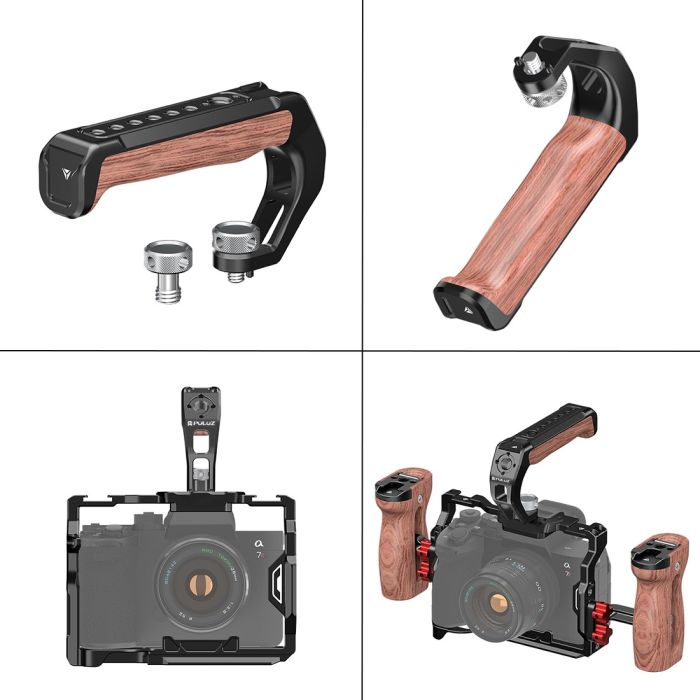 Універсальний верхній тримач для клітки, ручка для клітини, ручка Puluz PU3126B обвіс для фотоапаратів