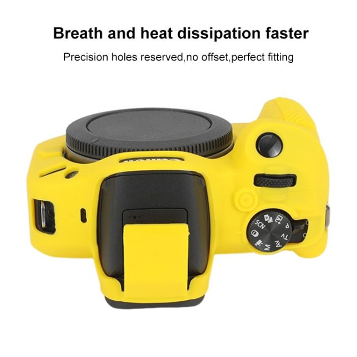 Захисний силіконовий чохол для фотоапаратів Canon EOS R100 — жовтий
