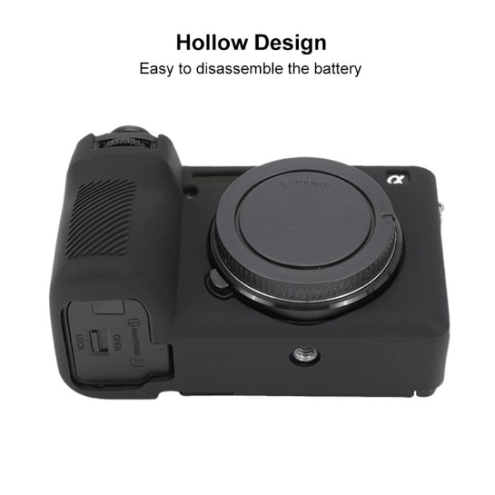 Захисний силіконовий чохол для фотоапаратів SONY A6700 — чорний