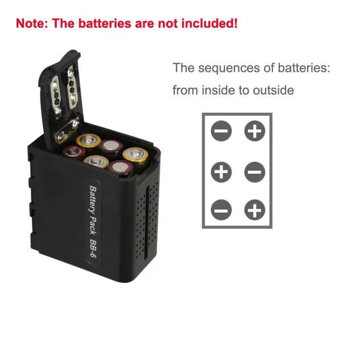 Адаптер Falcon Eyes BB-6 — батарейний блок емулятор Sony NP-F970 (NP-F960, NP-F750, NP-F550)