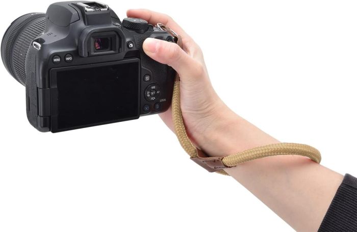 Стильний універсальний кистьовий ремінь (ремішок) — мотузка — для фотоапаратів — бежевий (тип 12)