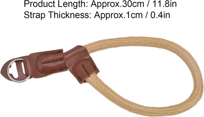 Стильний універсальний кистьовий ремінь (ремішок) — мотузка — для фотоапаратів — бежевий (тип 12)