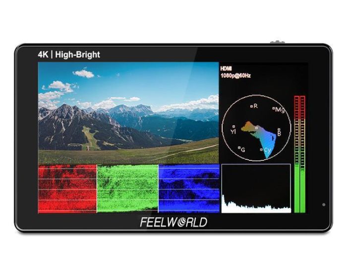 Накамерний монітор, дисплей FeelWorld 5.5" дюймовий LUT5E, 1600 cd/m2, 4K, 3D LUT
