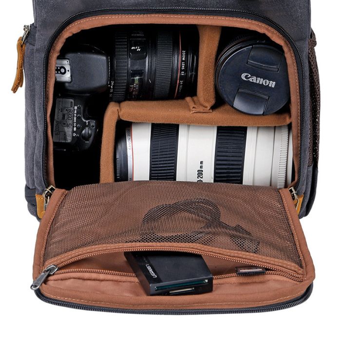 Фоторюкзак, рюкзак для фотоапаратів DULUDA (тип "AC-279") — сірий