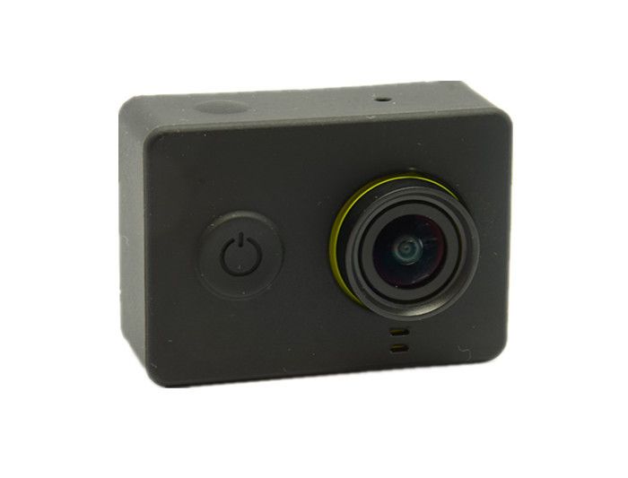 Силіконовий чохол, футляр з кришкою на об'єктив для екшн камер Xiaomi YI - чорний (код № XTGP234)