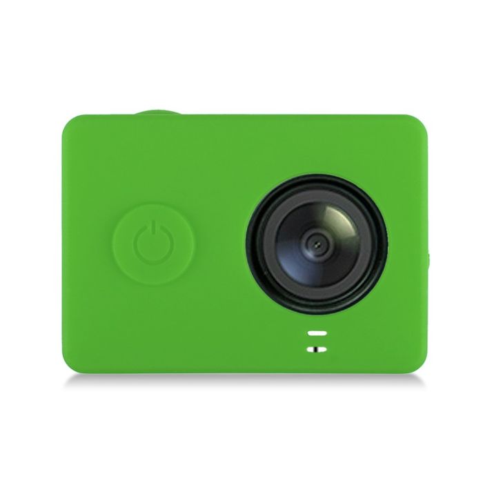 Силіконовий чохол, футляр з кришкою на об'єктив для екшн камер Xiaomi YI - зелений (код № XTGP234)