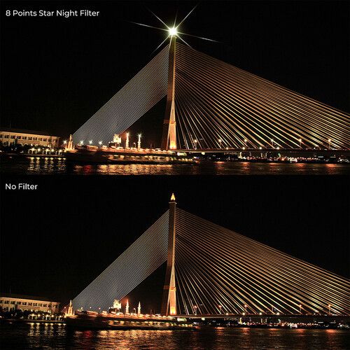 Регульований зірковий (STAR 4-8) світлофільтр K&F Concept, 77 mm Variable Star 4-8, 18-шарове покриття