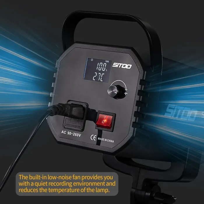 Постійне студійне LED-світло Selens — SITOO — SC-250 (250 Ватів) + стійка (0,9-2,8 м) + софтбокс 60 х 90