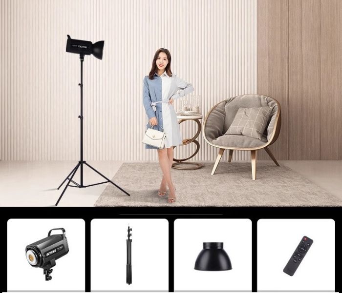 Постійне студійне LED-світло Selens — SITOO — SC-150 (150 ватів) + посилена стійка (0,9-2,8 м)