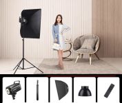 Постійне студійне LED-світло Selens — SITOO — SC-150 (150 ватів) + стійка (0,9-2,8 м) + софтбокс 60 х 90