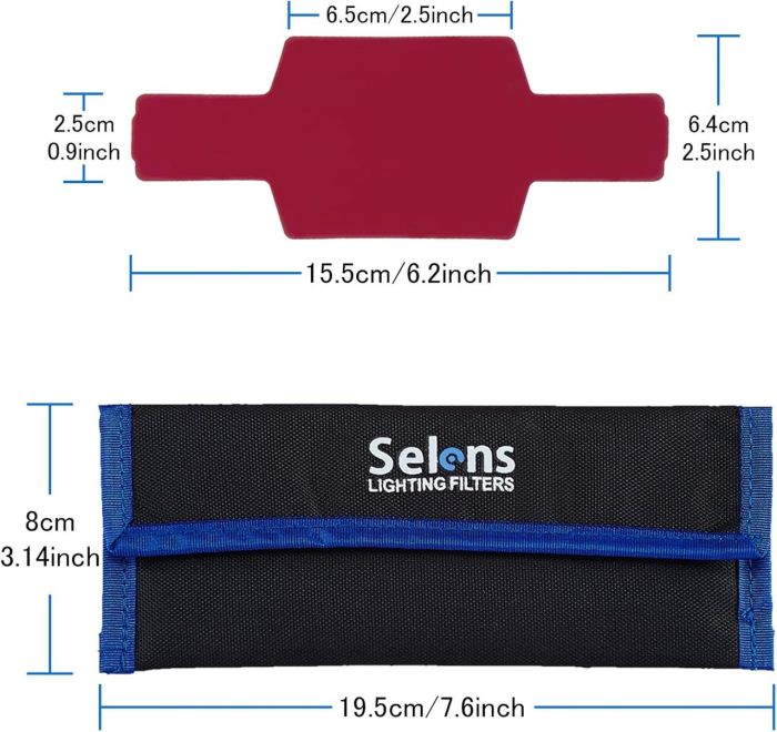 Набір кольорових фільтрів (розсіювачів) — гелевих Selens SE-CG20 (20 кольорів) для накамерного спалаху