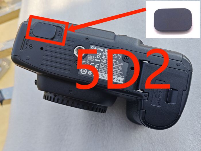 Нижня заглушка гумка інтерфейсу для фотоапарата Canon 40D, 50D, 7D, 5D Mark II