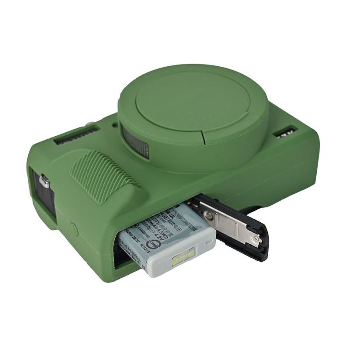 Захисний силіконовий чохол із кришкою для фотоапаратів CANON G7X Mark III — зелений