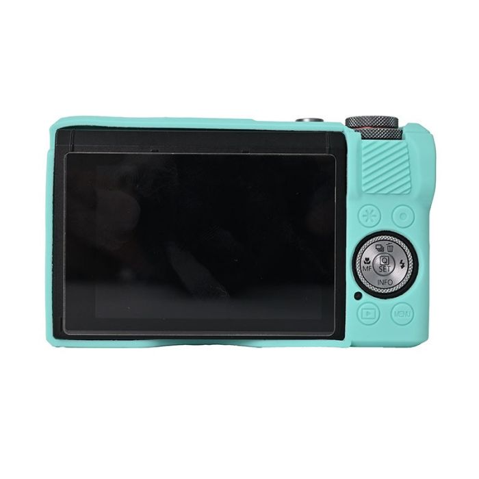 Захисний силіконовий чохол із кришкою для фотоапаратів CANON G7X Mark III — бірюзовий