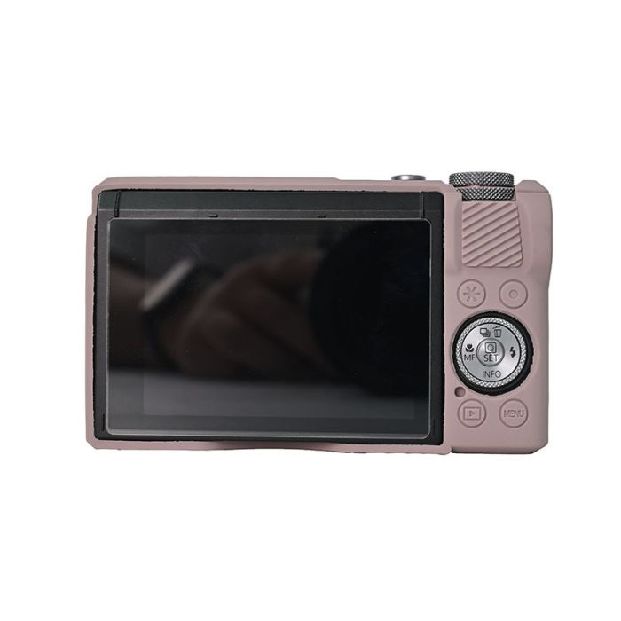 Захисний силіконовий чохол із кришкою для фотоапаратів CANON G7X Mark III — сірий