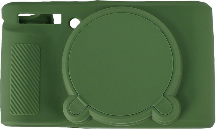 Захисний силіконовий чохол із кришкою для фотоапаратів CANON Powershot SX740 — зелений