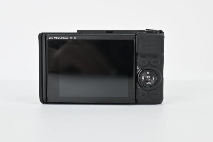 Захисний силіконовий чохол із кришкою для фотоапаратів CANON Powershot SX740, SX730 — чорний