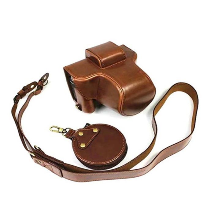 Захисний футляр — чохол для фотоапарата FujiFilm X-T200 з доступом до батарейного відсіку — кави