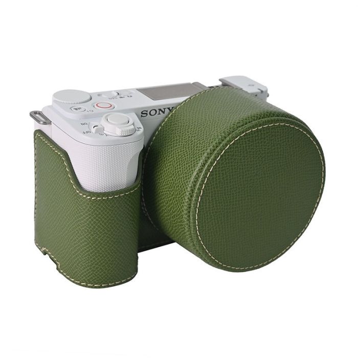 Поліпшехол із доступом до відсіків і захисним ковпачком для об'єктива 16-50 для камер Sony ZV-E10 II — зелений