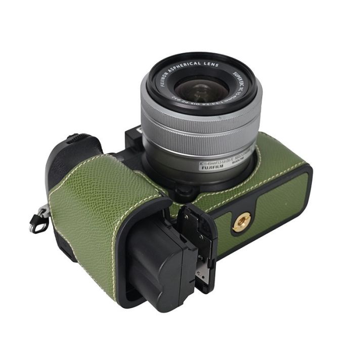 Поліпшехол із доступом до відсіків і захисним ковпачком для об'єктива 15-45 для камер FujiFilm X-S20 — зелений