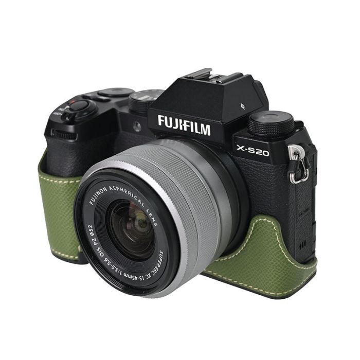 Поліпшехол із доступом до відсіків і захисним ковпачком для об'єктива 15-45 для камер FujiFilm X-S20 — зелений