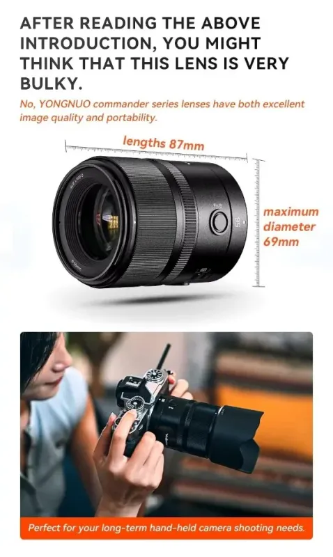 Об'єктив YongNuo YN56mm F1.4Z DA DSM WL Pro Z-mount (для Nikon Z-mount)
