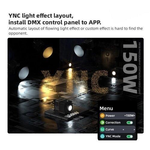 Комплект S: LED-світло, освітлювач студійне світлоYongnuo YN150Li (2700-6500K) з вбудованим акб + мережевий адаптер