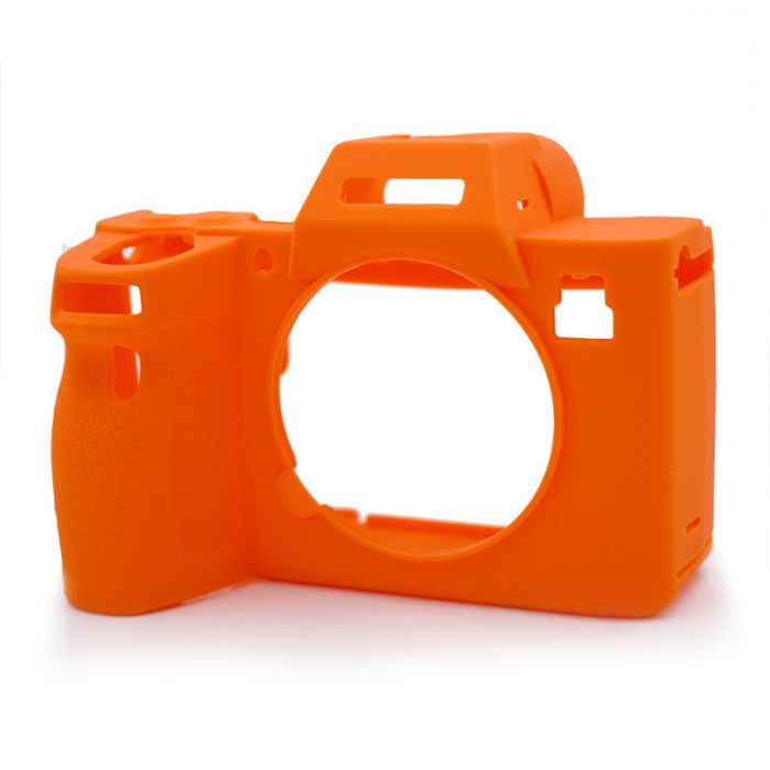 Захисний силіконовий чохол для фотоапаратів SONY A7 IV — оранжевий