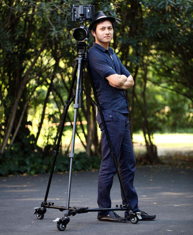 Складаний регульований студійний візок для штативів і стійок Yunteng YT-900 Tripod Dolly