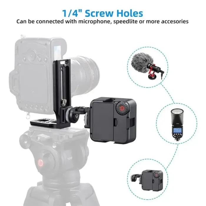 L-подібний кронштейн кріплення YUNTENG L130-50 для встановлення фотоапарата, світла, мікрофона