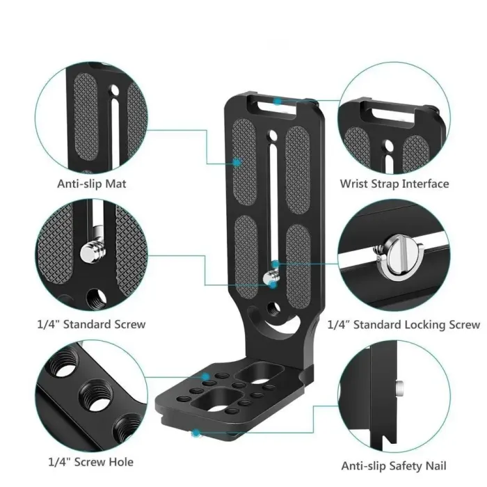 L-подібний кронштейн кріплення YUNTENG L130-50 для встановлення фотоапарата, світла, мікрофона