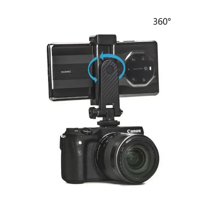 Кріплення (адаптер, тримач) Yunteng VCT-007 для встановлення телефонів на камеру, монопод, штатив тощо