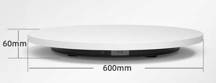 Поворотний, обертовий стіл для предметного знімання макрознімання Selens ND600 60 см навантаження до 55 кг. чорний