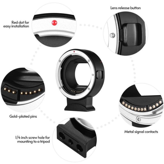 Адаптер-перехідник — автофокусний EF-EOS R для камер Canon EOS RF — об'єктив Canon EF-EF-S (EF-EOS R)