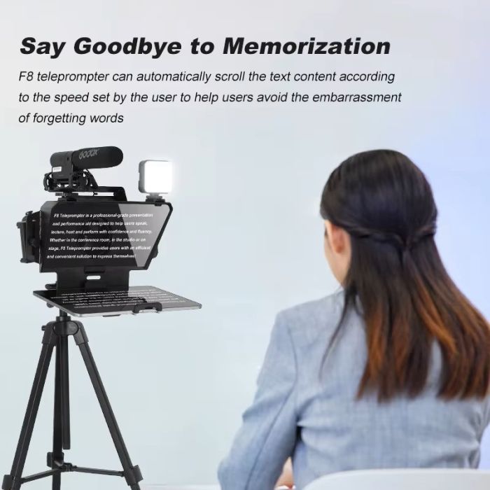 Телесуфлер — телепромтер Soonpho F8 telepromter 12" — суфлер для смартфона або планшета