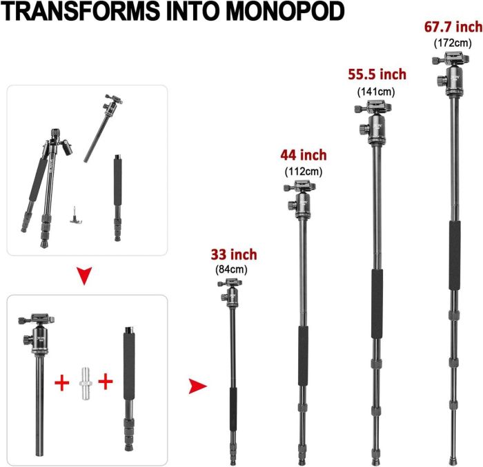Штатив + монопод фірми JEIFN для фотоапаратів - Q-668 (Q668)